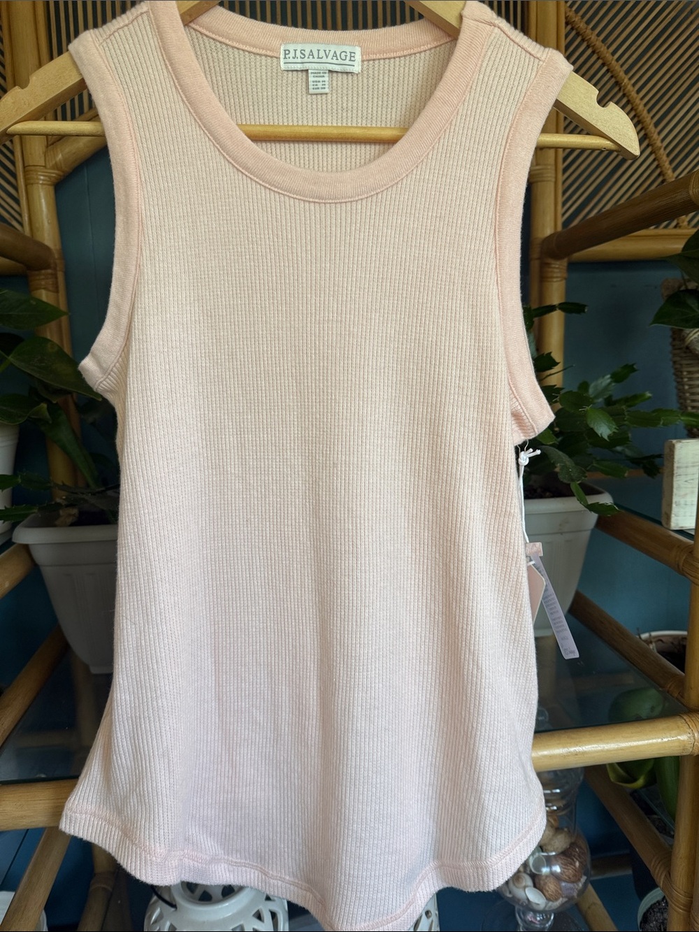 P.J. Salvage Ribbed Tank Top in Light Pink